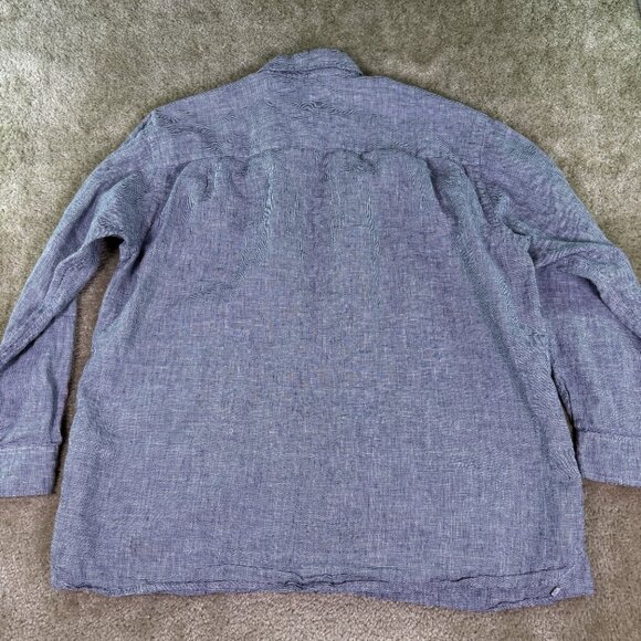Charles F Orvis Signature Collection Linen Button Down Shirt XL Gray E717 - Picture 4 of 7
